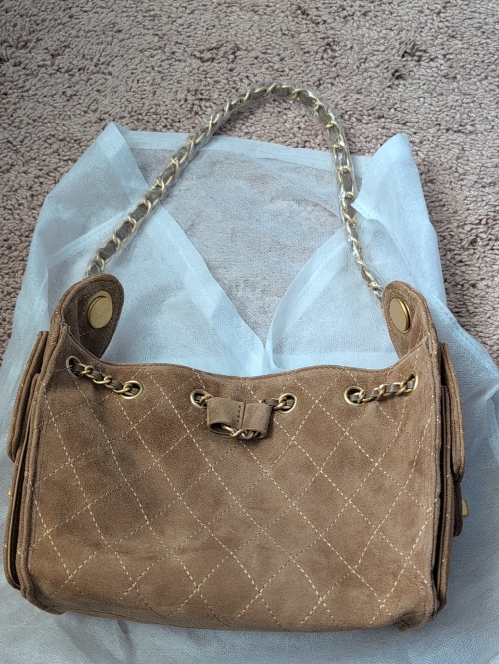 Small Should bag In Suede